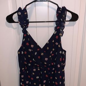 Madewell floral dress with ruffles